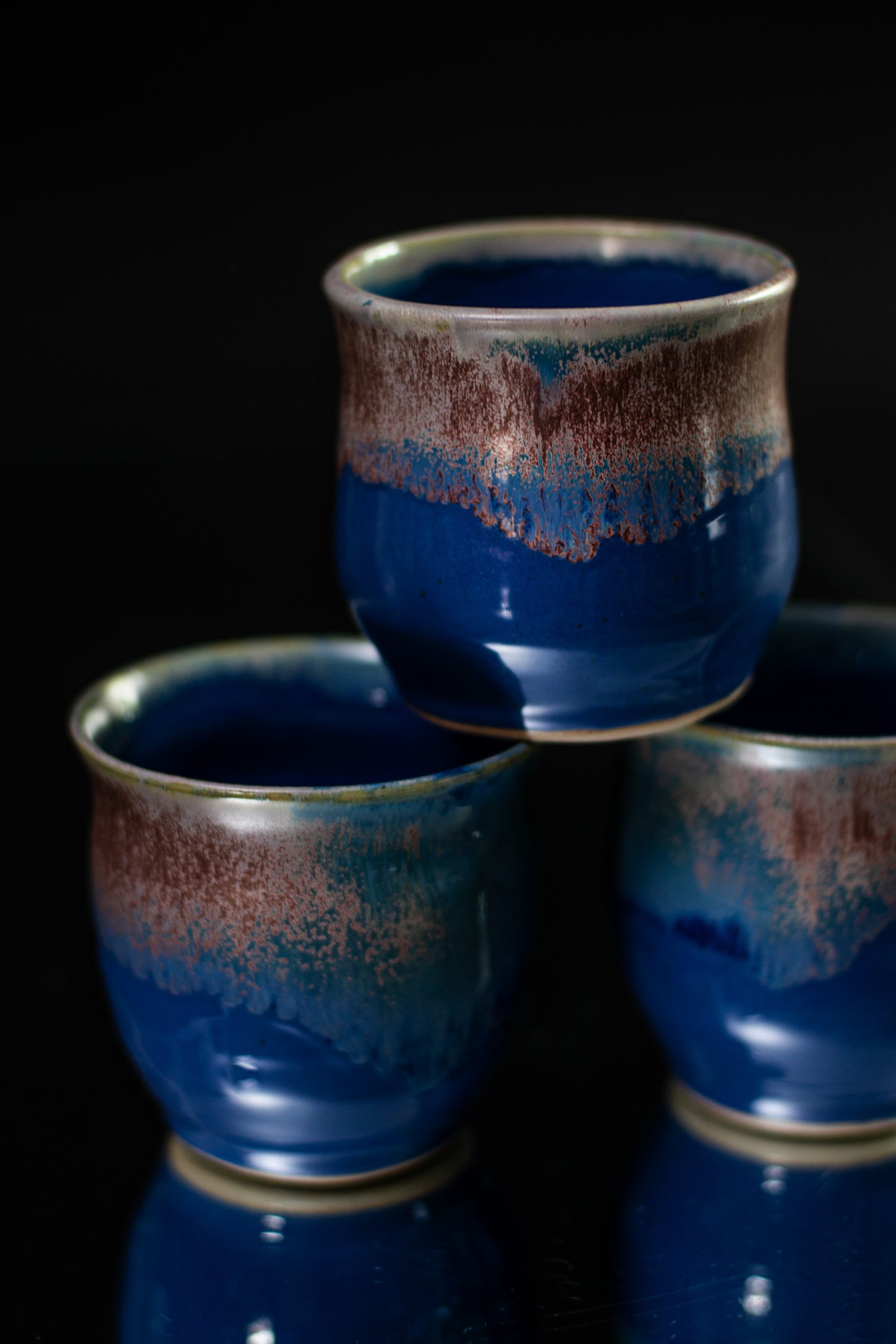 Deep blue mugs