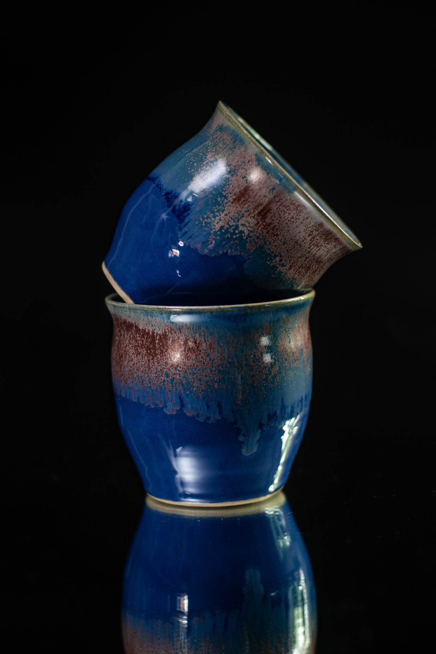 Deep blue mugs