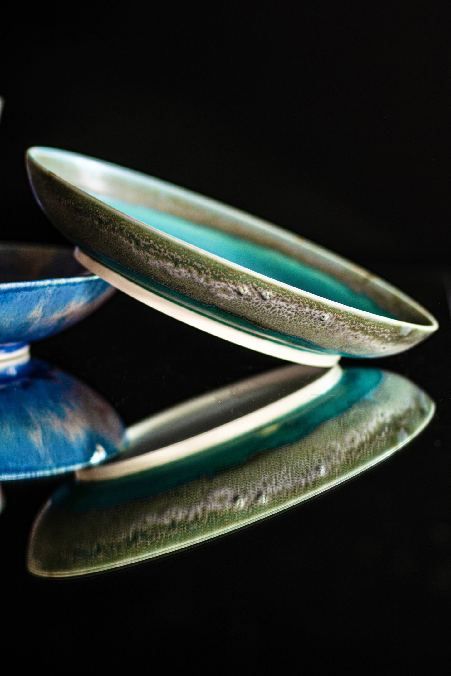 Large serving platter / green