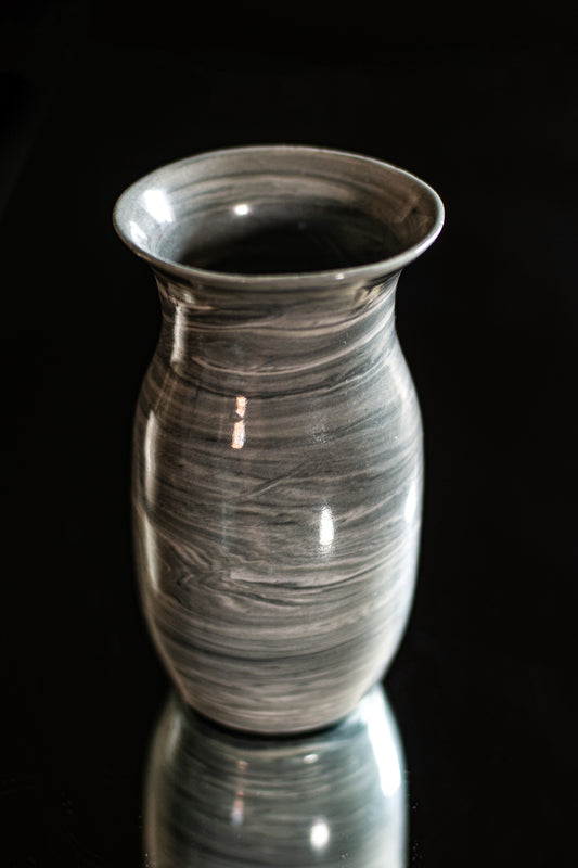 Blue porcelain marble vase