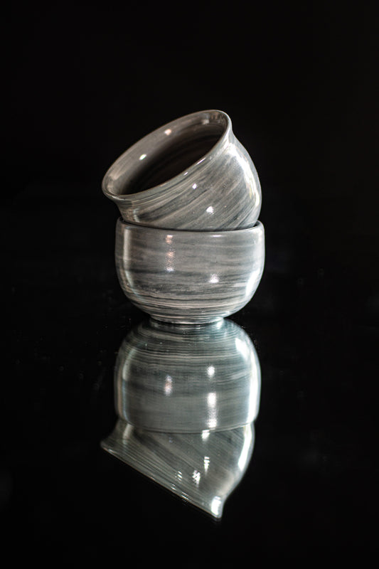 Blue porcelain marble mug