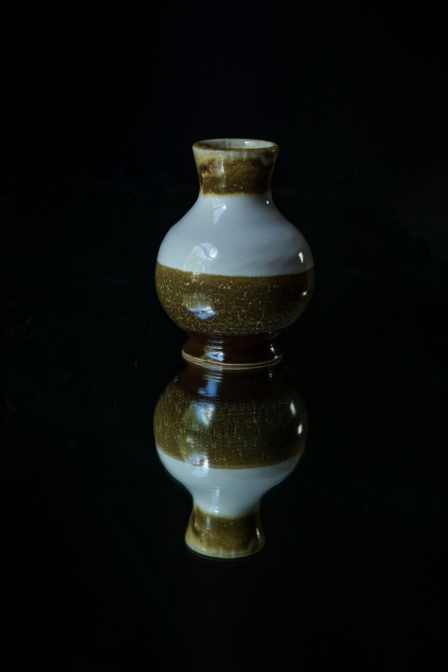 Deep brown flower vase