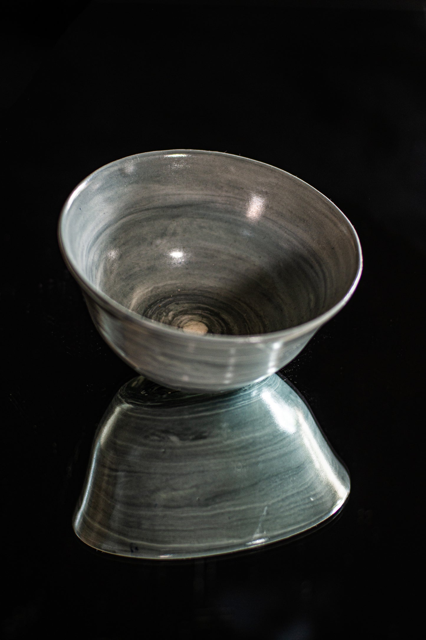 Blue porcelain marble bowl