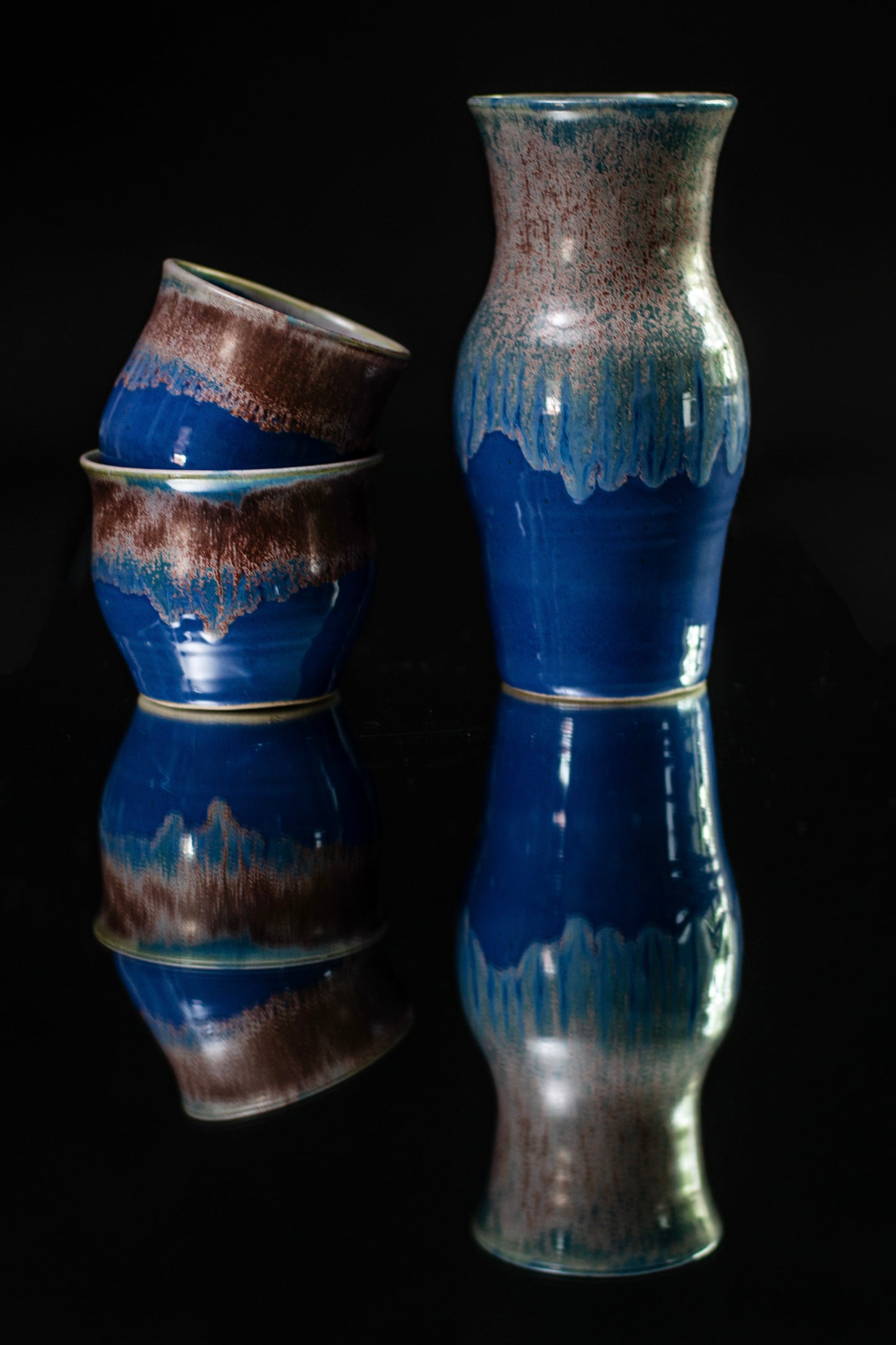Deep blue mugs