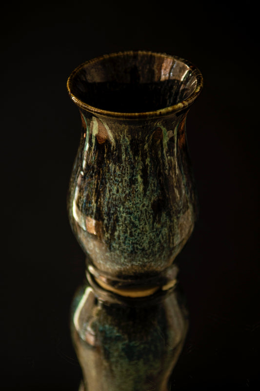 Azure meltdown flower vase