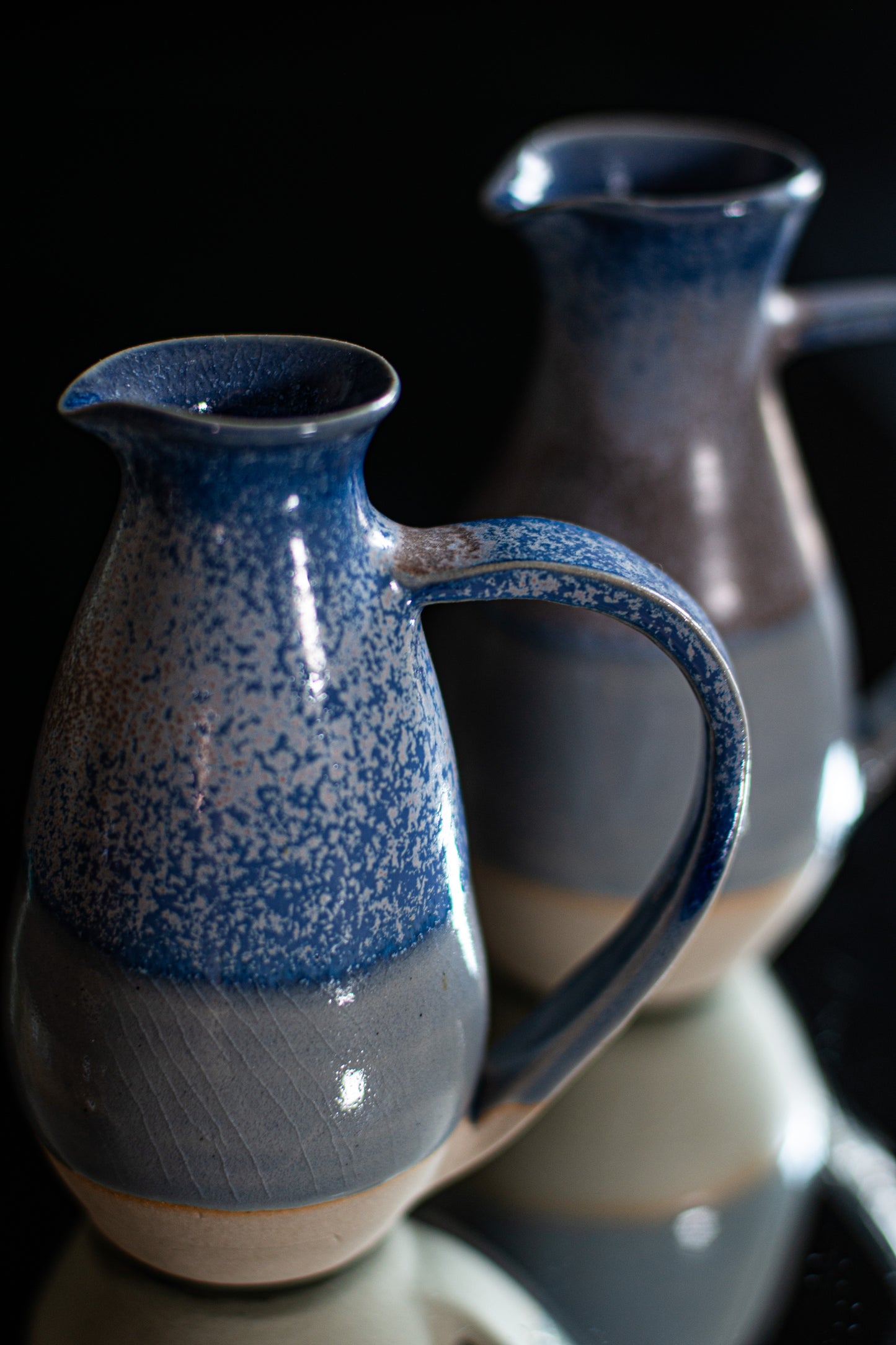 Celestial blue milk jug