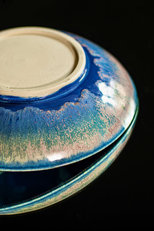 Large serving platter / blue