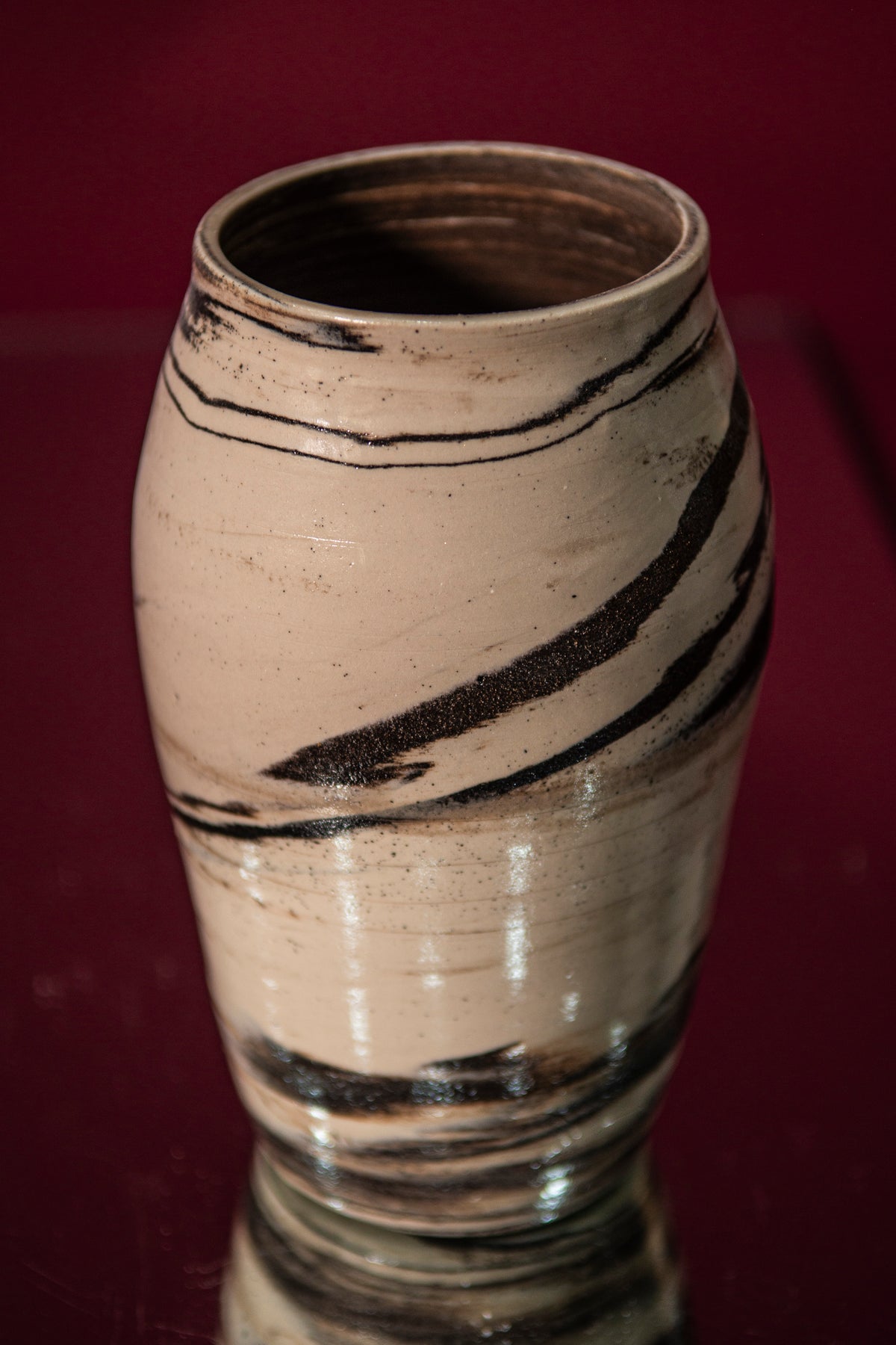 Large marble flower vase