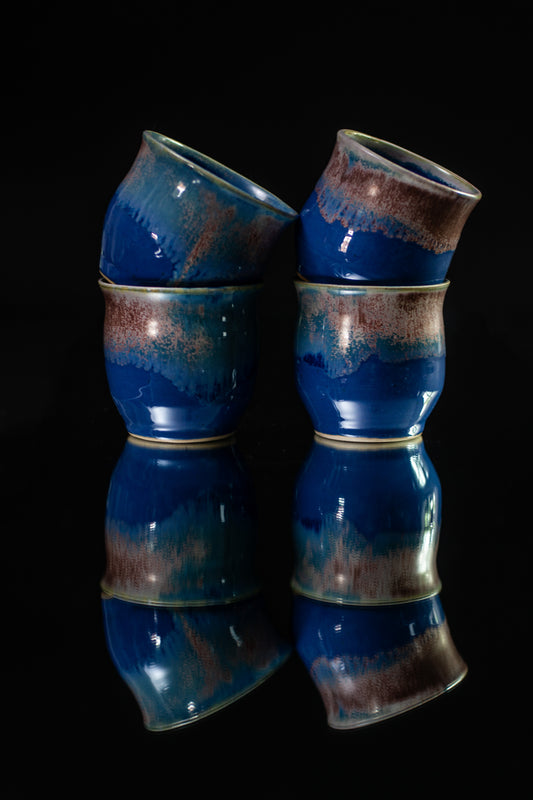 Deep blue mugs