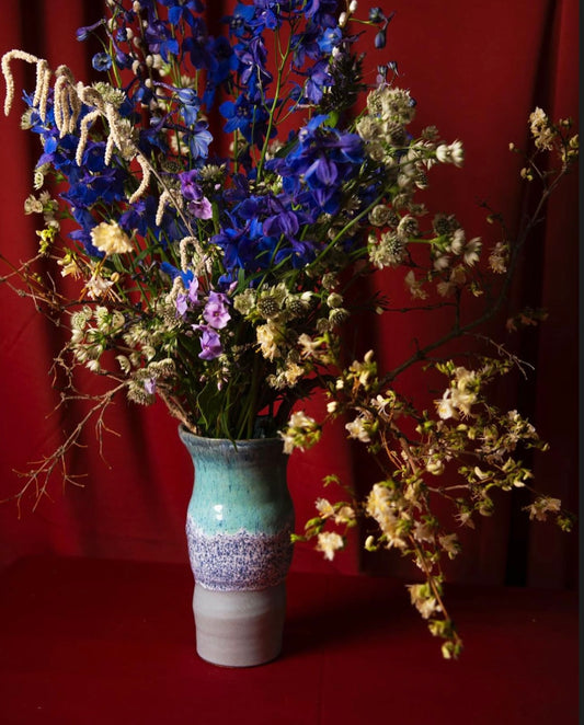 Ocean waves flower vase
