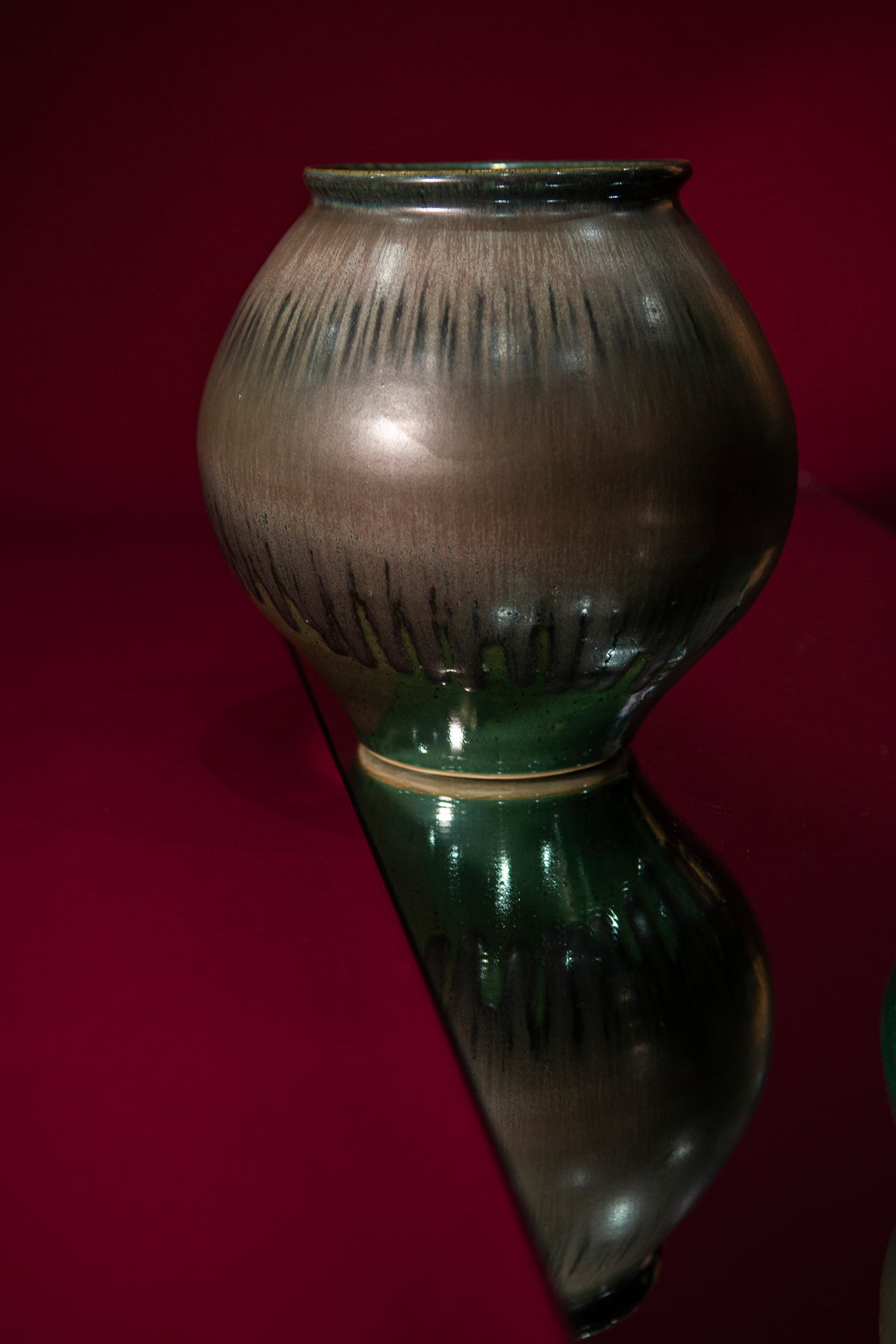 Moon jar moss green