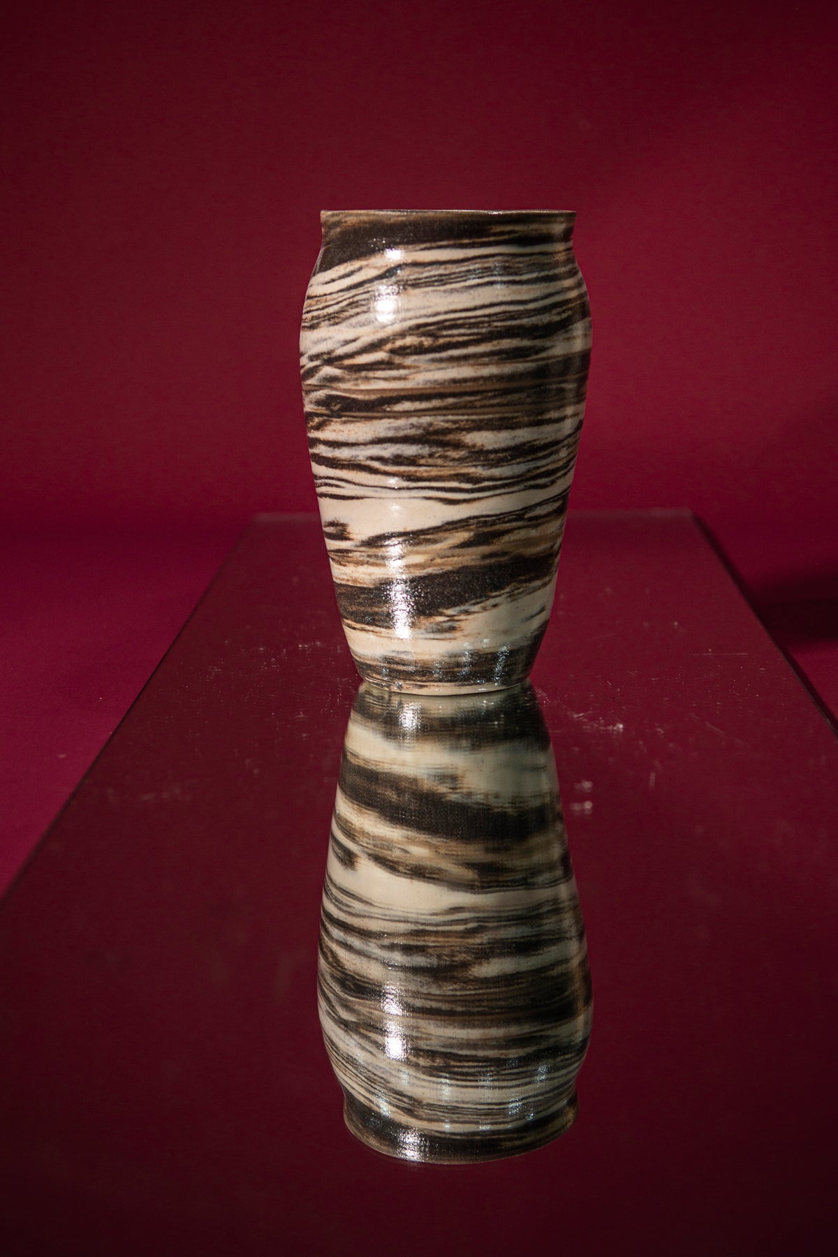 Large marble flower vase