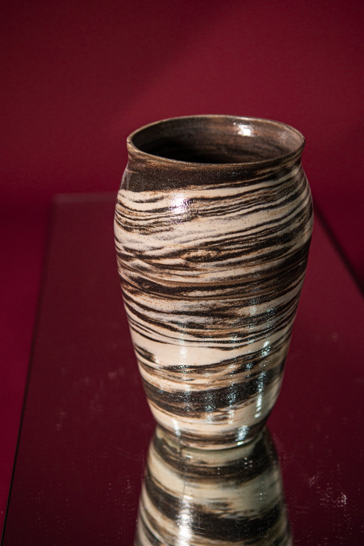Large marble flower vase