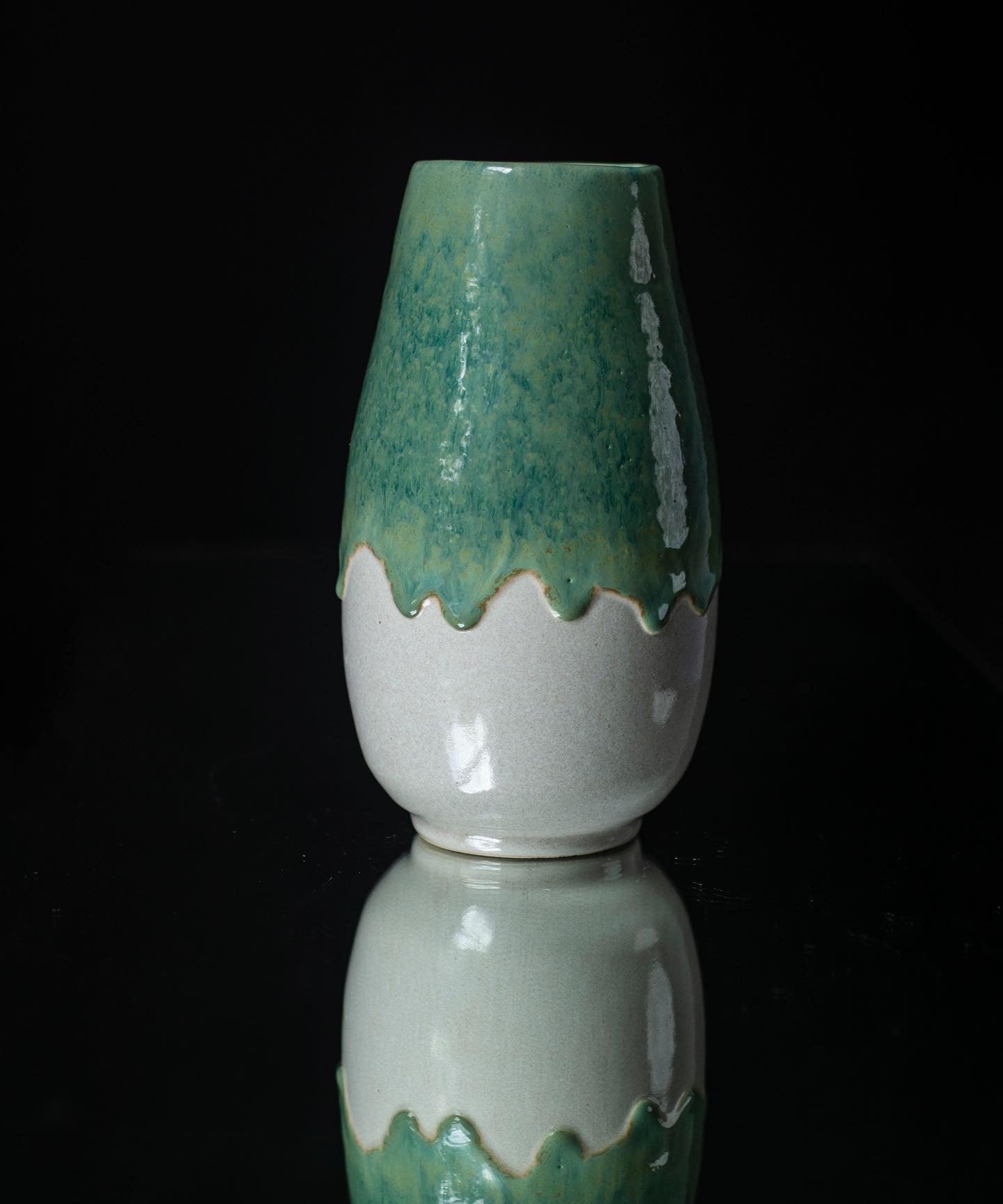 EXTRA LARGE Green meltdown vase