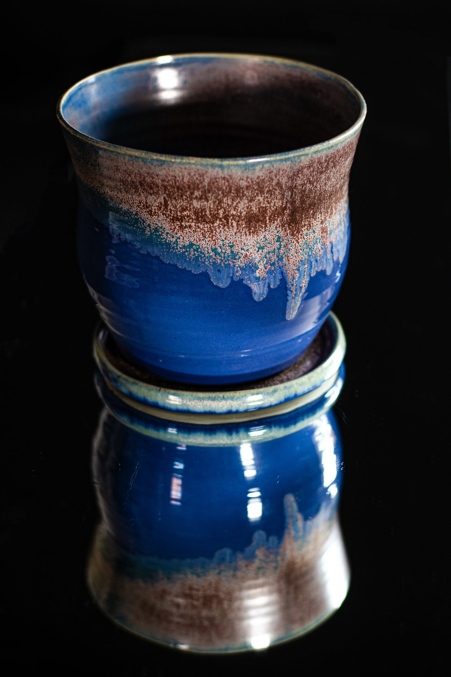 Blue sea coral L plant pot