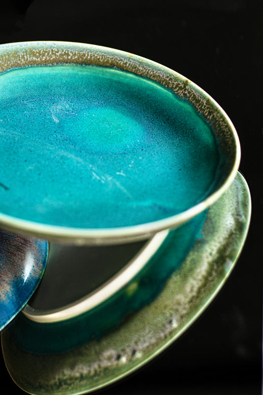 Large serving platter / green
