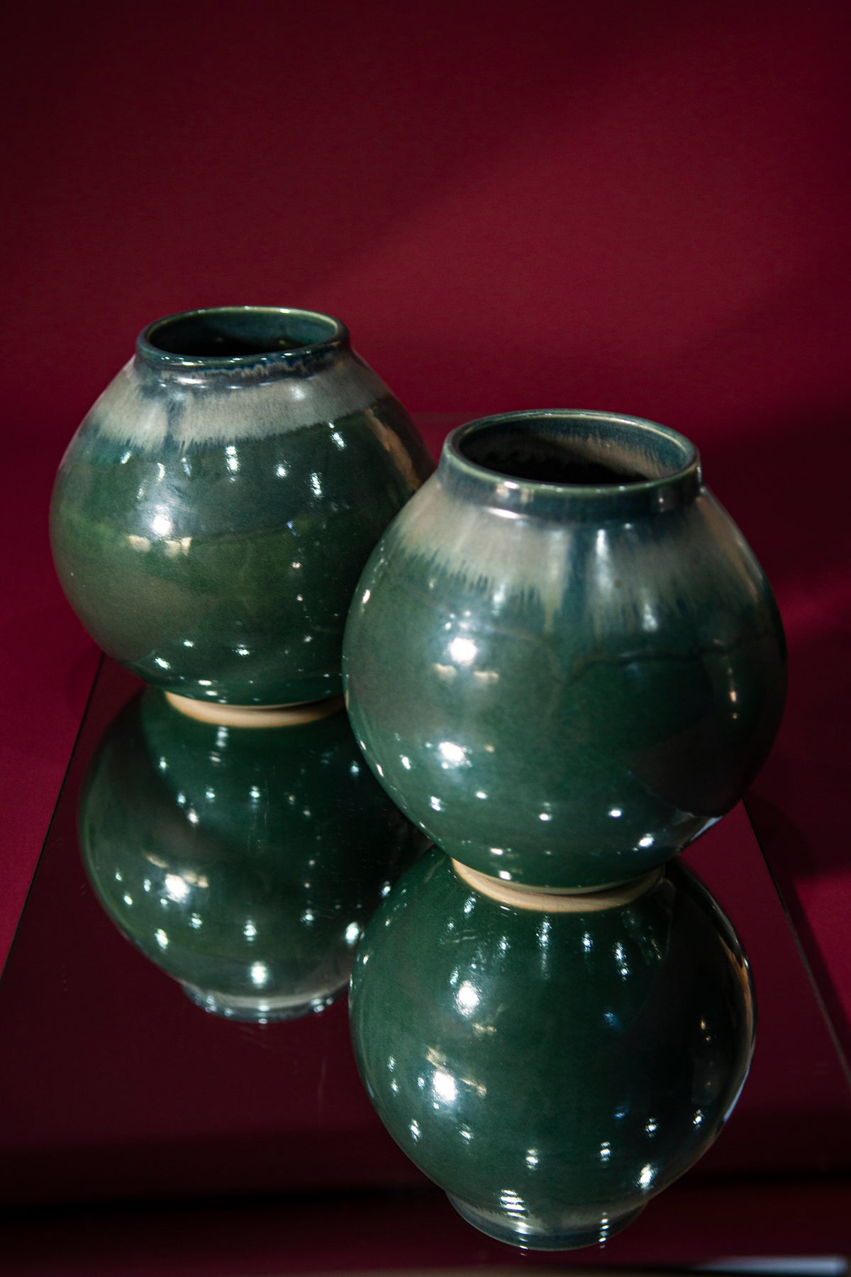Moon jar moss green