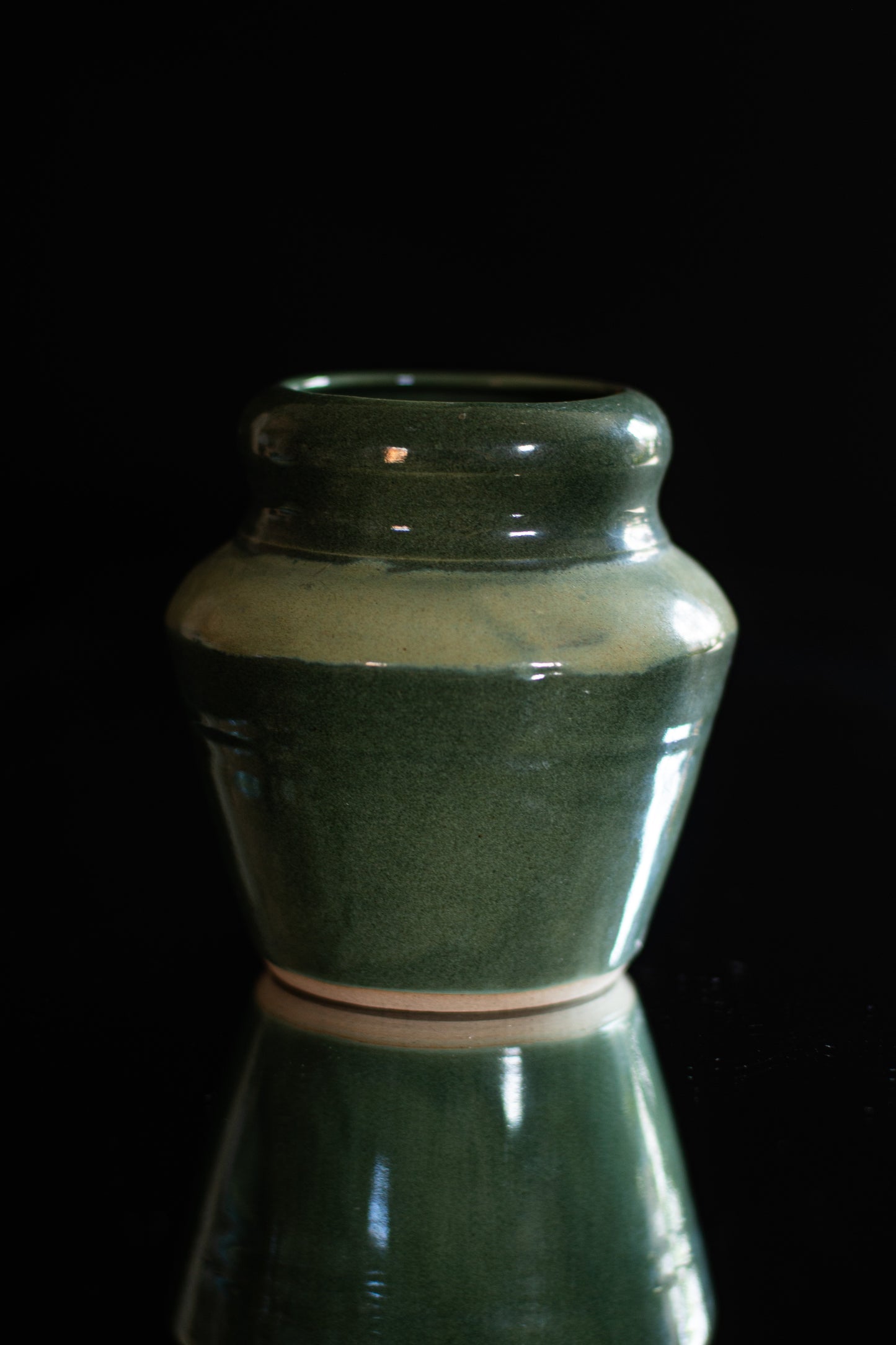 Moss green vase