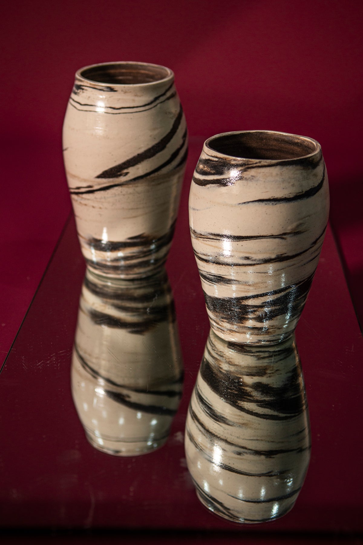 Large marble flower vase