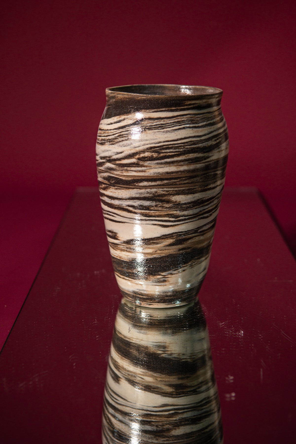 Large marble flower vase