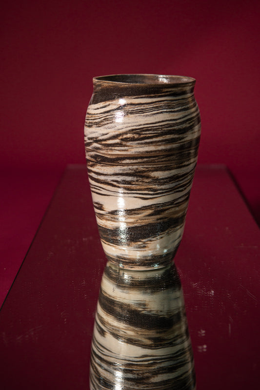 Large marble flower vase