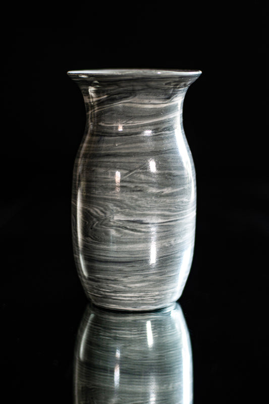 Blue porcelain marble vase