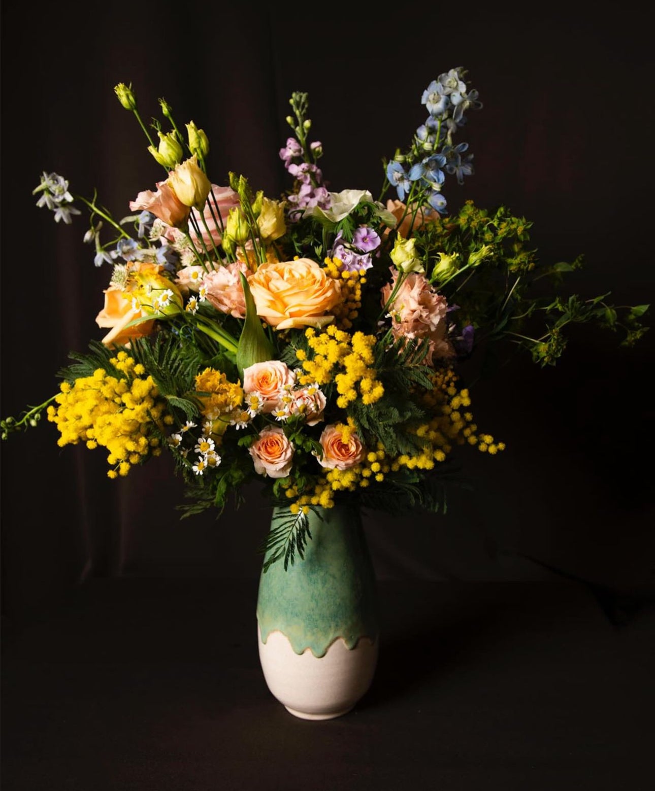 EXTRA LARGE Green meltdown vase