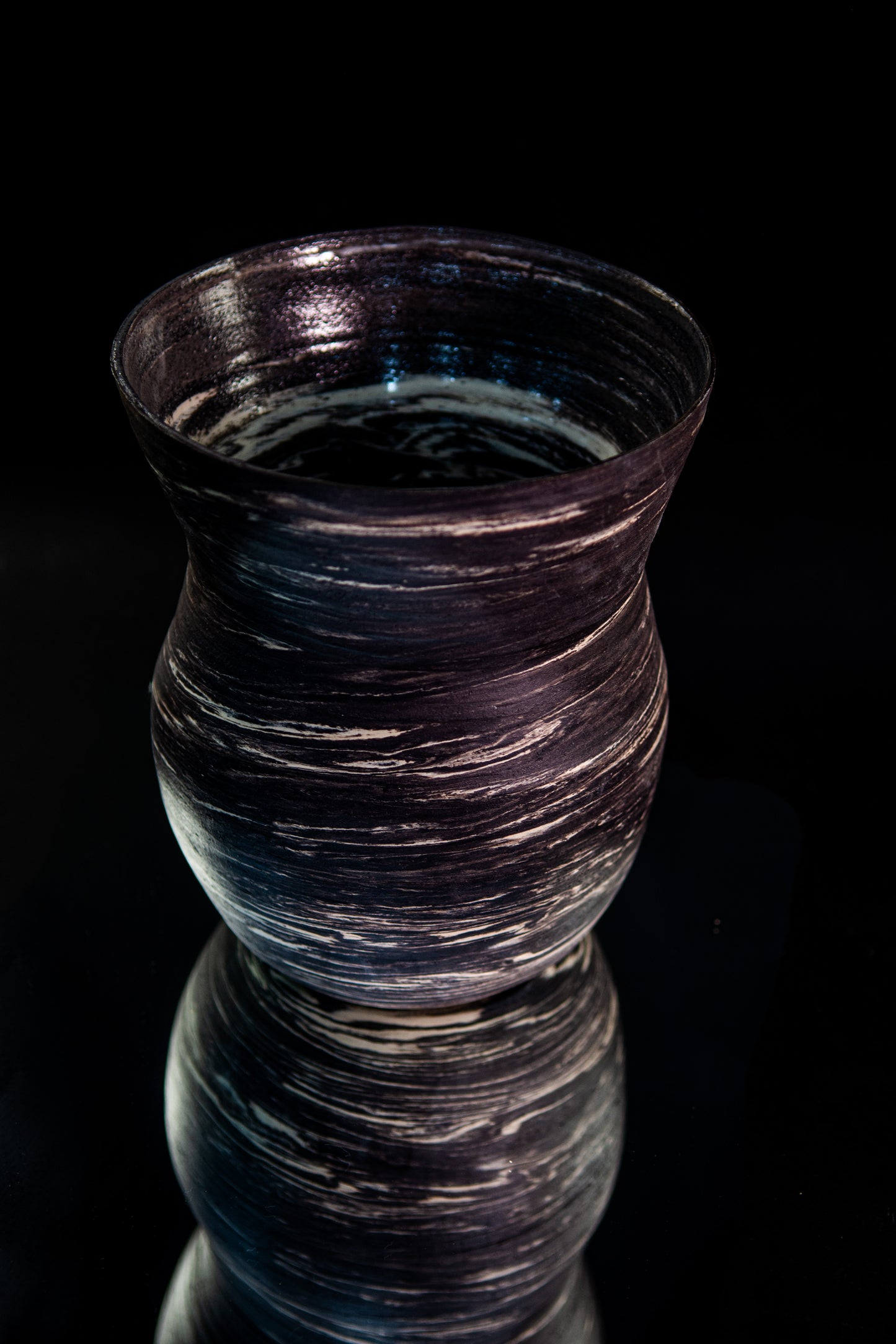 Volcanic marble XL flower vase