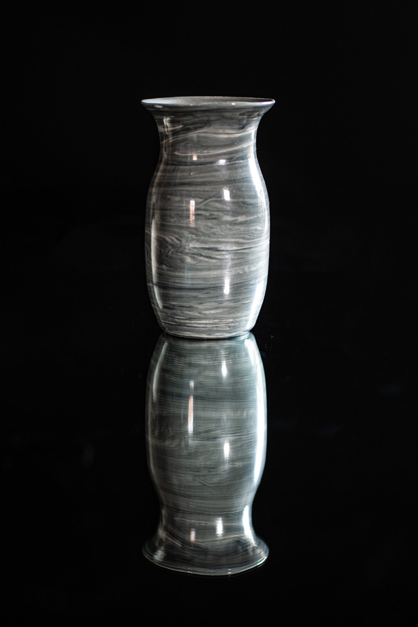 Blue porcelain marble vase