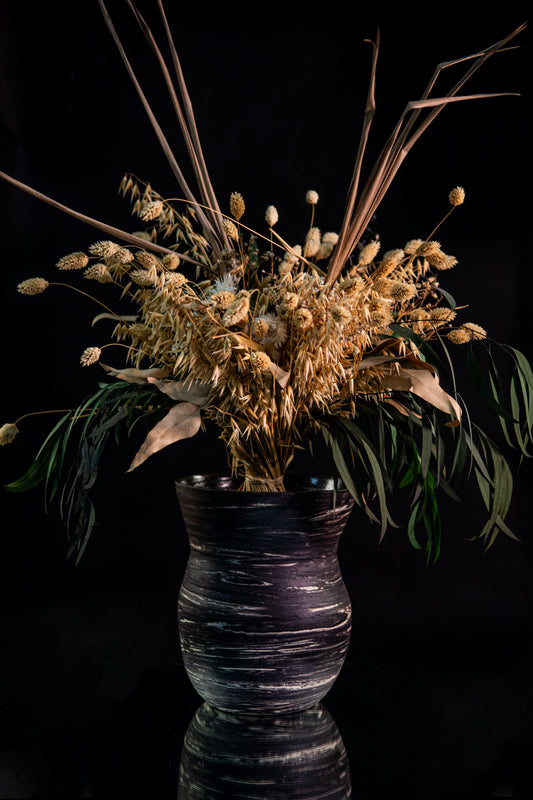 Volcanic marble XL flower vase