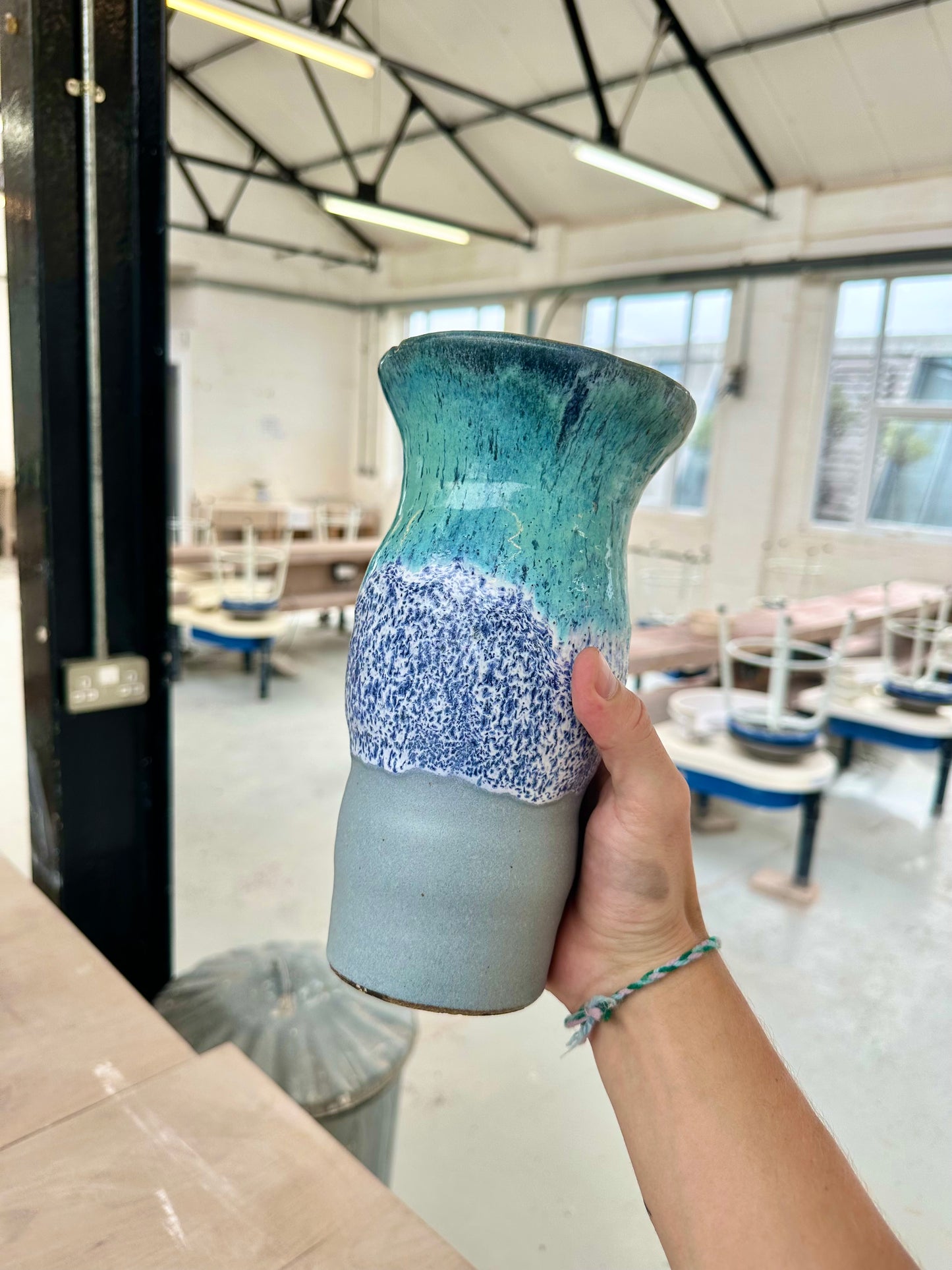 Ocean waves flower vase
