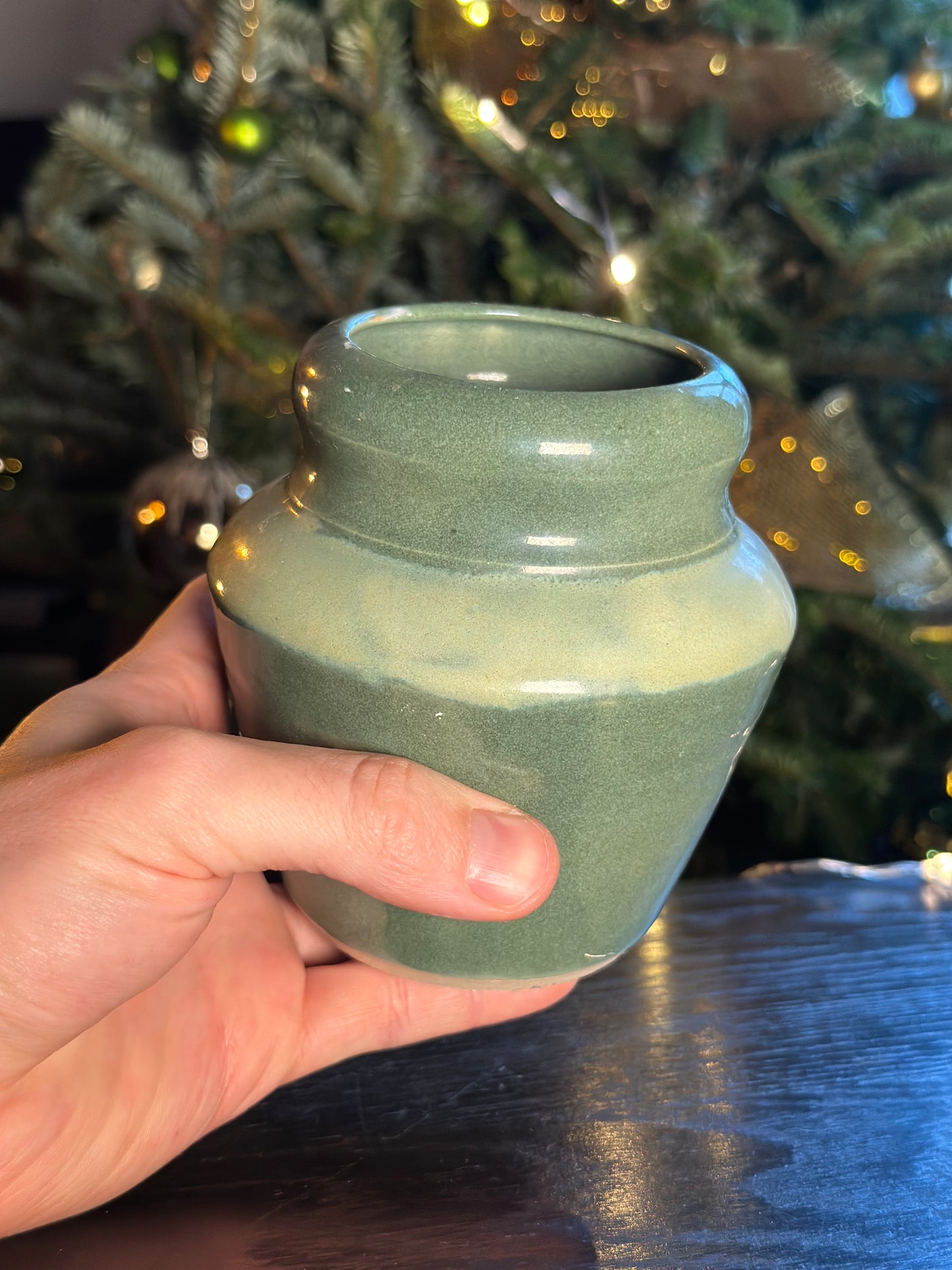Moss green vase