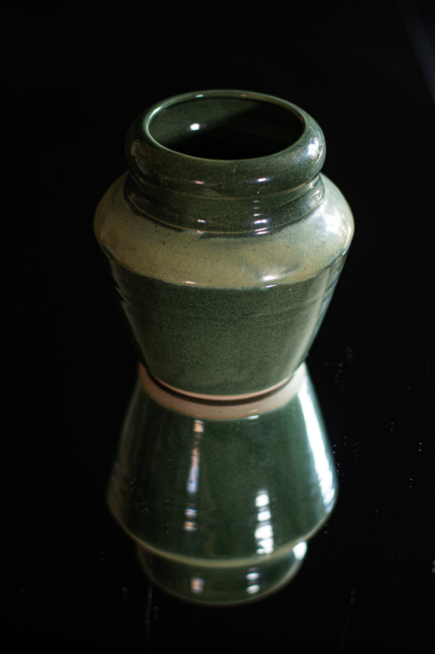 Moss green vase