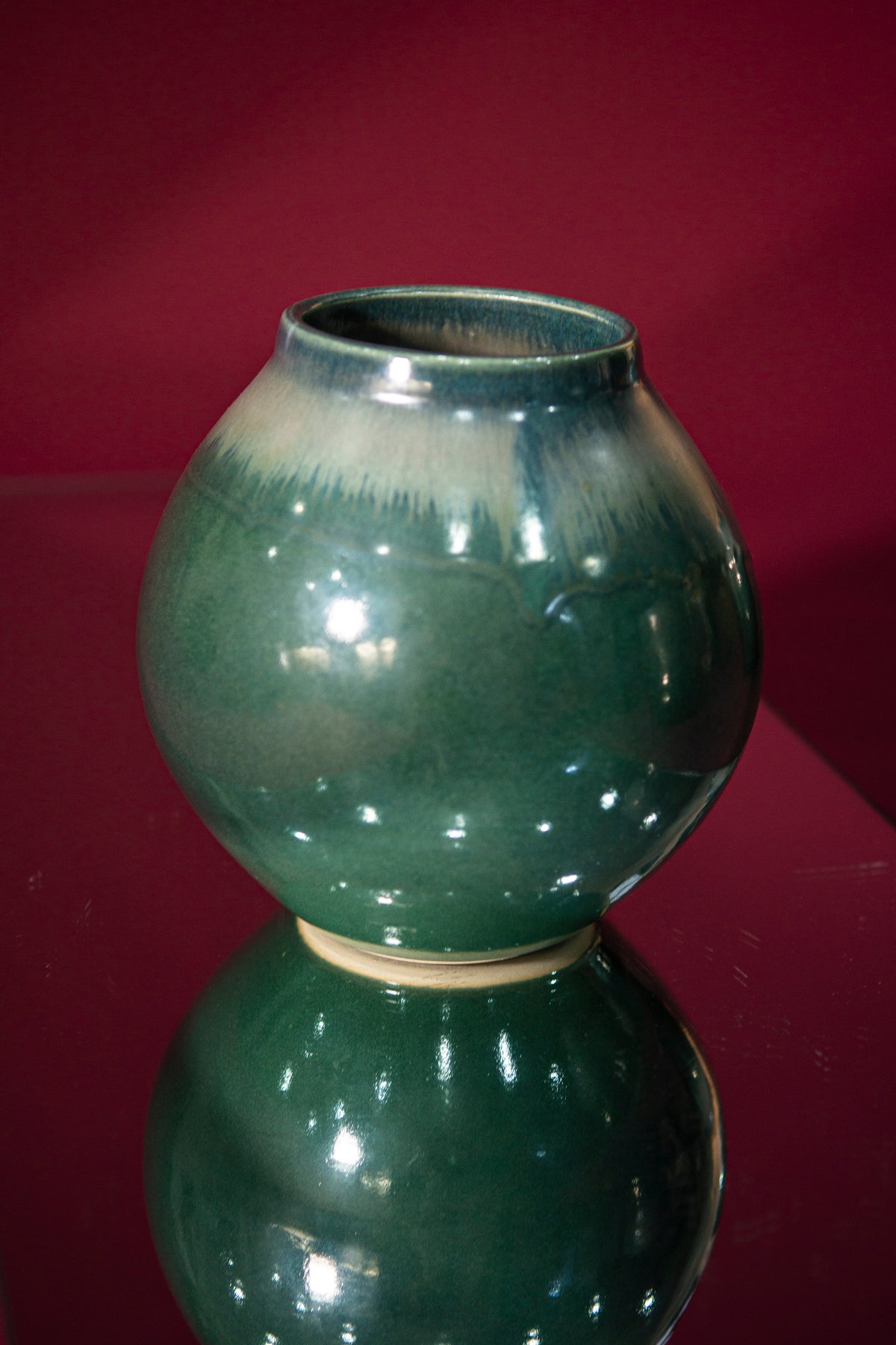 Moon jar moss green