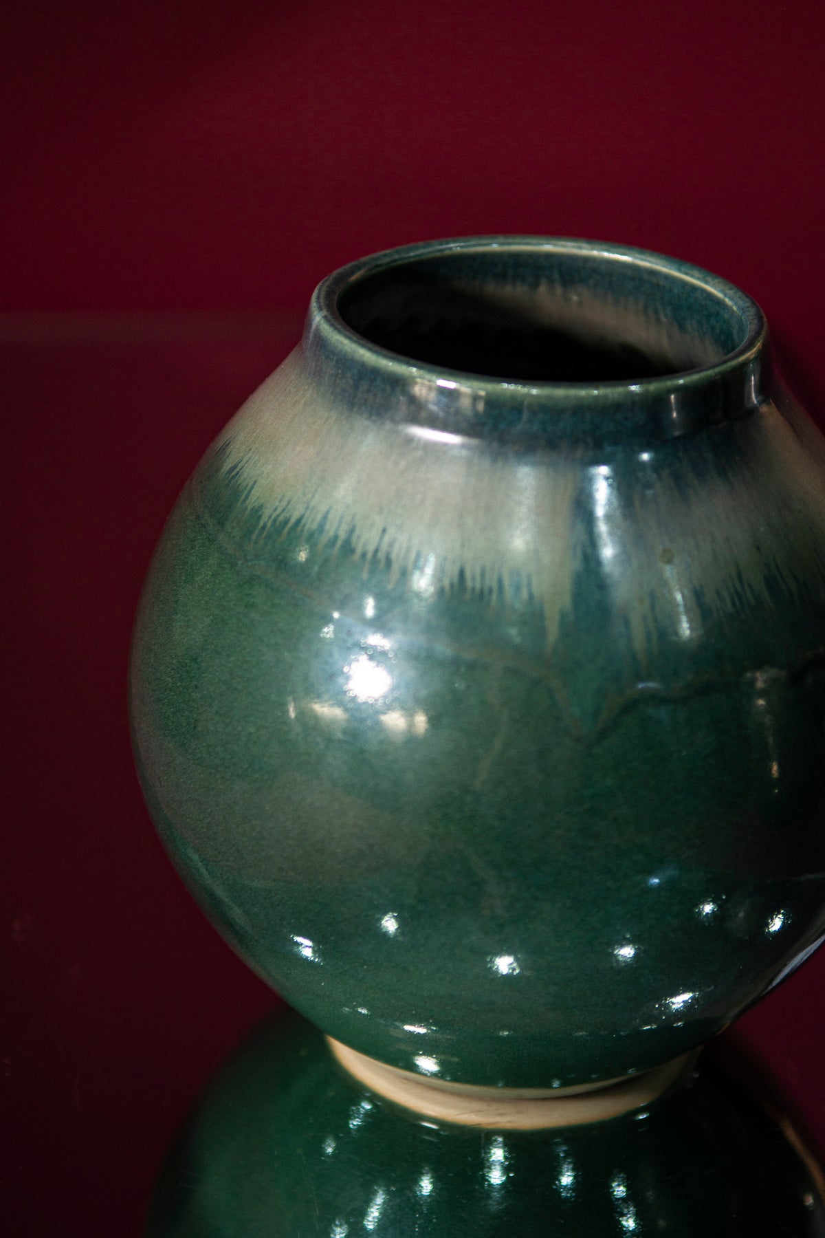 Moon jar moss green