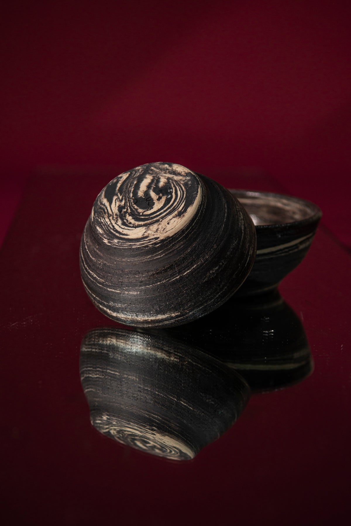 Set of 3 marble bowls