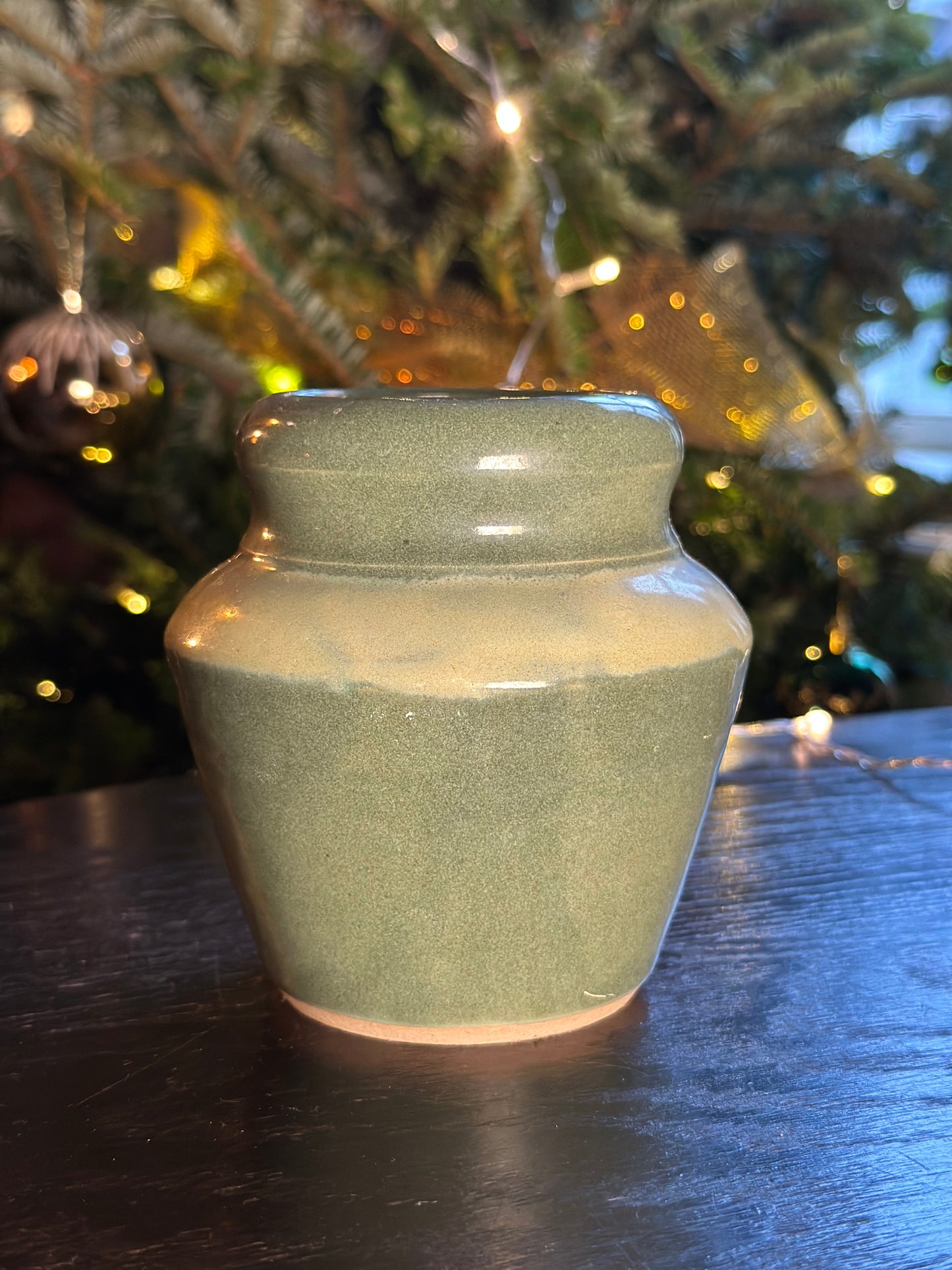 Moss green vase