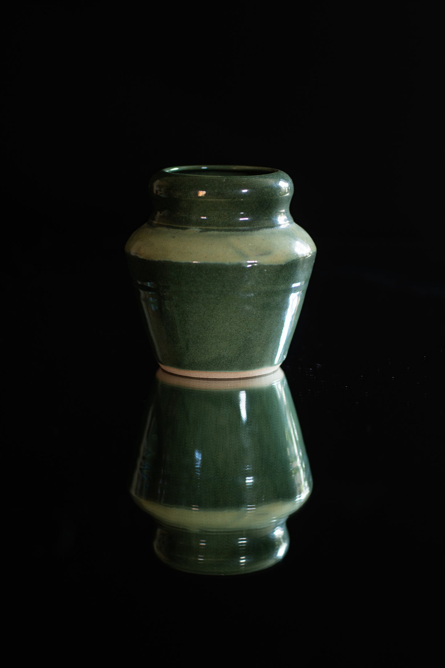 Moss green vase