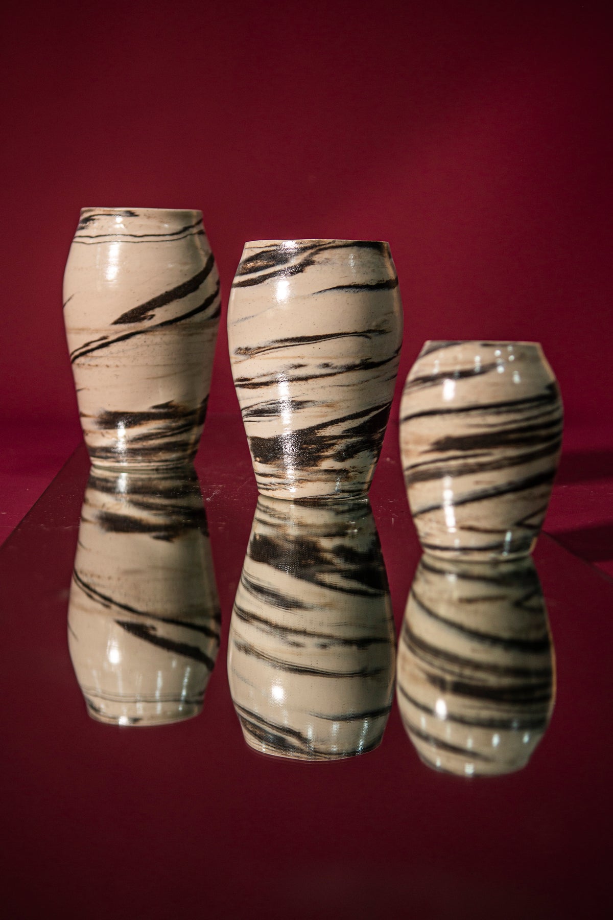 Large marble flower vase